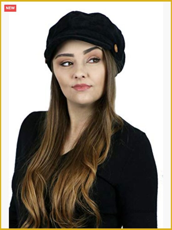 Chenille Newsboy Cap for Women Chemo Hat Head Covering Tweed Corduroy main image 4